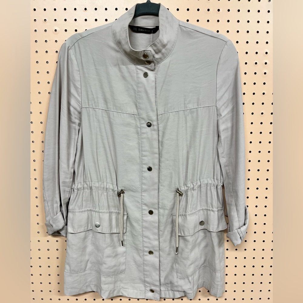 Zara Light Gray Utility Jacket